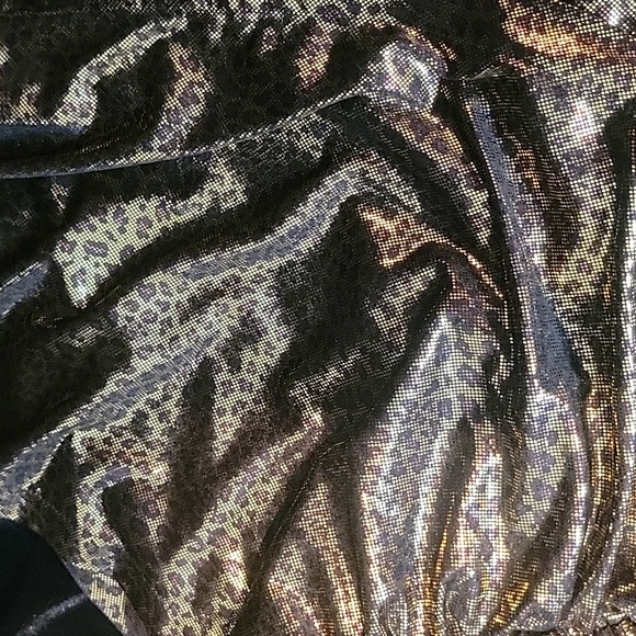 Bebe Addiction Gold foil leopard ruching dress - Picture 6 of 7